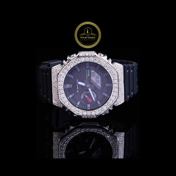 Fully Iced Luxury Wristwatch with Lab Grown Diamond Bezel – Modern Street Style and Timeless Elegance