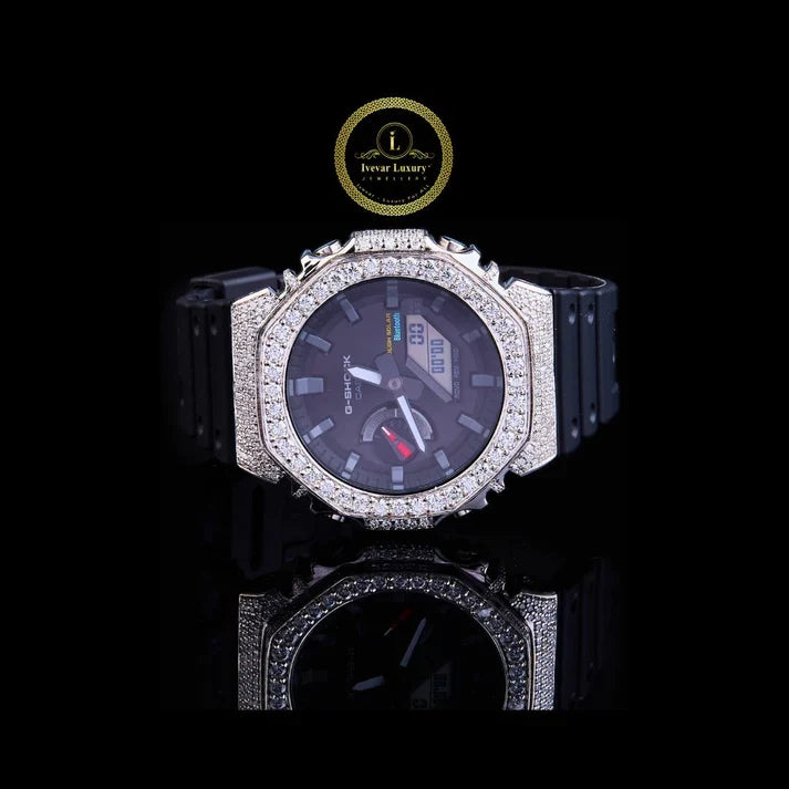 Fully Iced Luxury Wristwatch with Lab Grown Diamond Bezel – Modern Street Style and Timeless Elegance