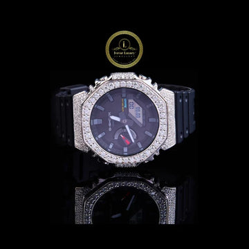 Fully Iced Luxury Wristwatch with Lab Grown Diamond Bezel – Modern Street Style and Timeless Elegance