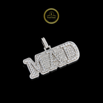 Custom MAD Lab Diamond Name Pendant with Fully Iced Out Hip Hop Luxury Jewelry Design By Ivevar