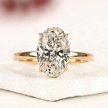 Classic Oval Cut Lab Diamond Solitaire Engagement Ring