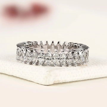 Marquise Cut Lab Diamond Full Infinity Band