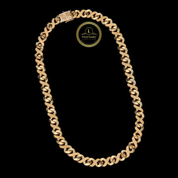 Premium Lab Grown Diamond Cuban Chain – Fully Flooded Gold Finish By Ivevar