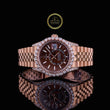 Rose Gold Diamond Watch & Tennis Bracelet Set