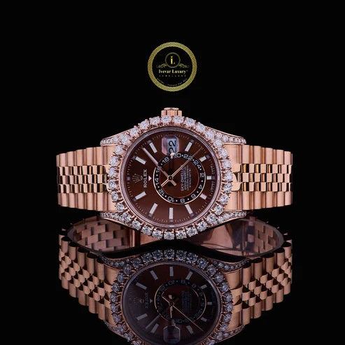 Rose Gold Diamond Watch & Tennis Bracelet Set