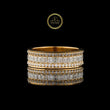 Emerald Cut Moissanite Diamond Eternity Wedding Band with Side Stones