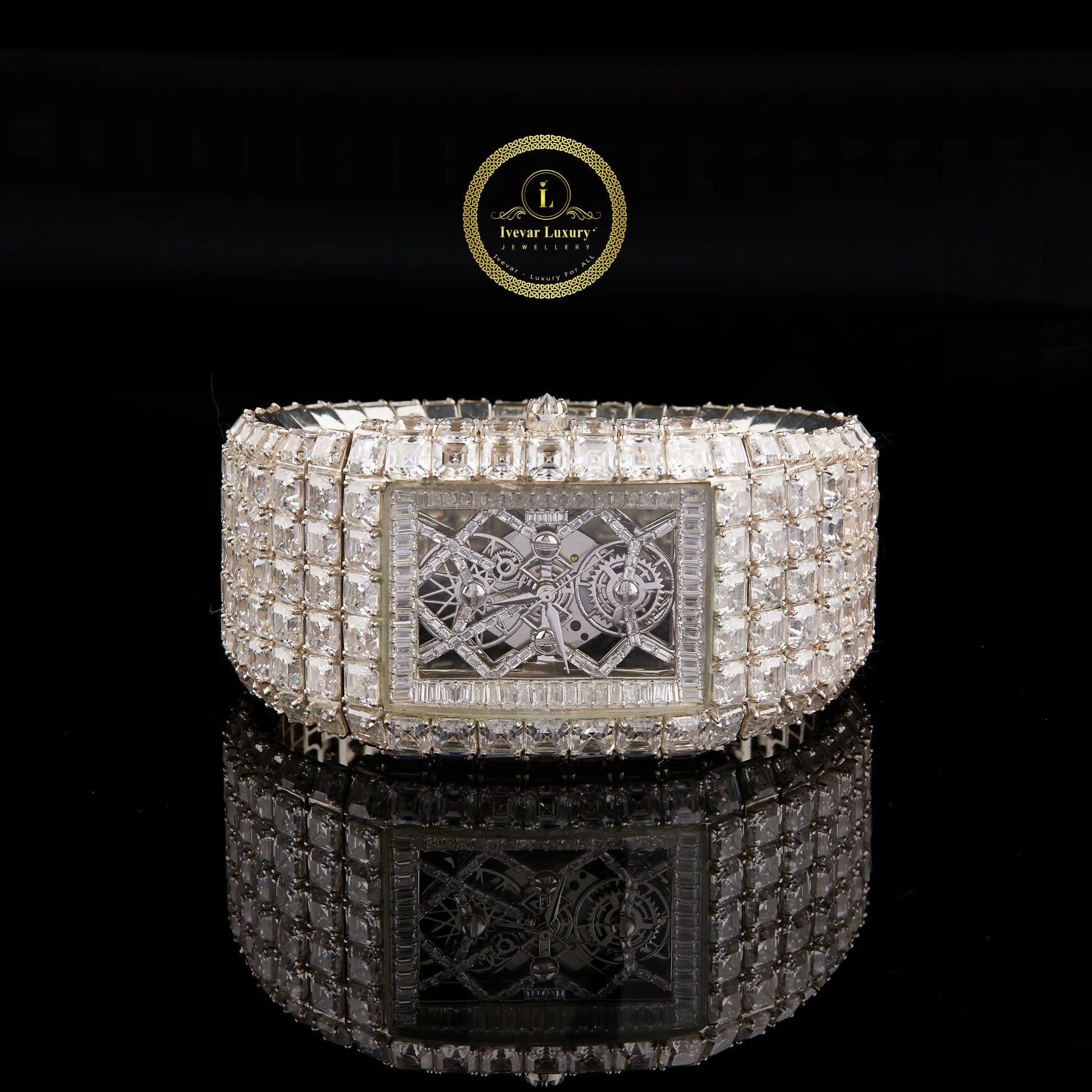 Luxury diamond bracelet with intricate design 