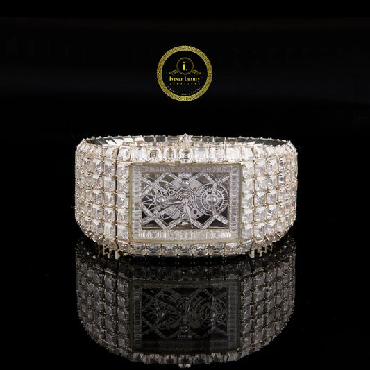 Luxury diamond bracelet with intricate design 