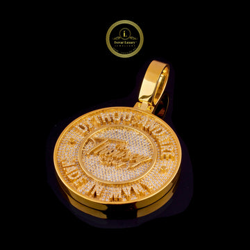Moissanite Halo Pendant - VVS Diamond Jewelry by Ivevar