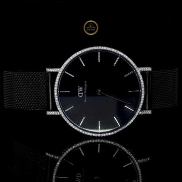 Minimalist Drip Half Iced Watch with Ethical Lab Grown Diamonds by Ivevar