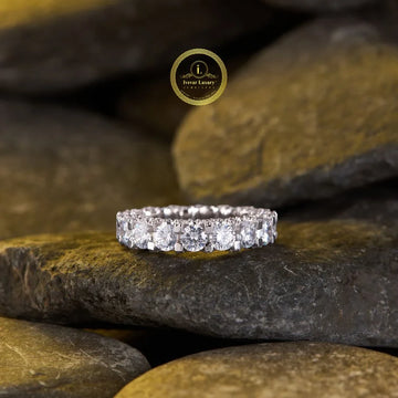 Round Brilliant Lab Diamond Eternity Wedding Band