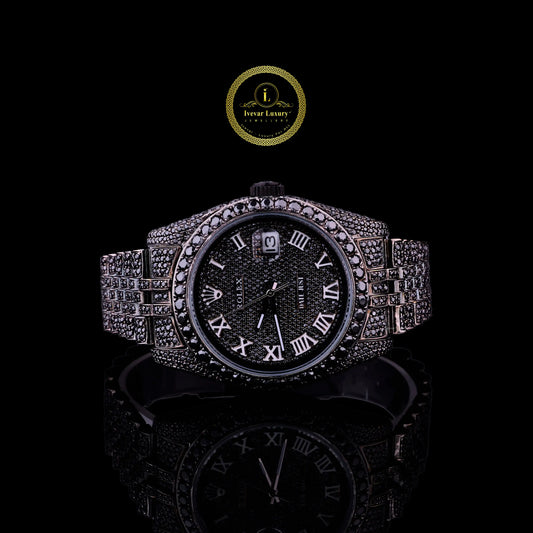 Luxury watch with diamond accents 