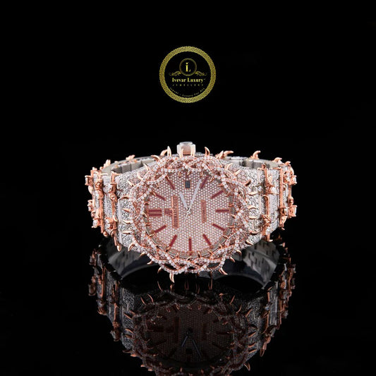 Elegant Dual Watch Set – Sparkling Rose Gold & Classic Square Timepiece By Ivevar