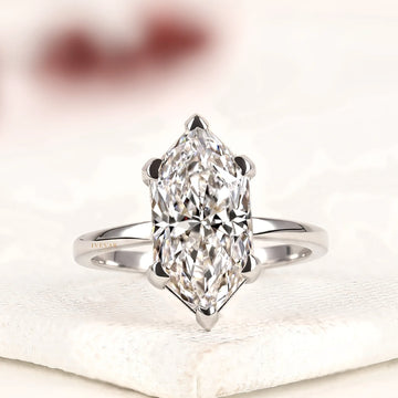 Dutch Marquise Lab Diamond Solitaire Engagement Ring