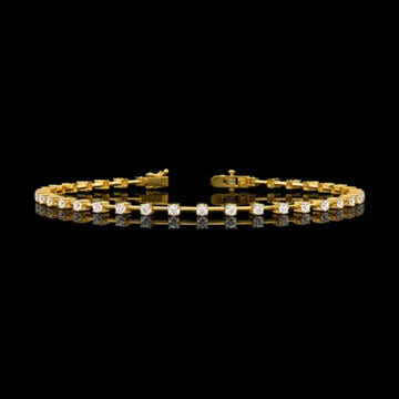 Round Cut Moissanite Diamond Tennis Bracelet Symbol of Grace and Brilliance
