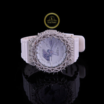 Luxury White Thorn Round Cut Lab Grown Diamond Timepiece By Ivevar