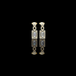 Art Deco Rectangular Halo Emerald Cut Moissanite Diamond Chandelier Drop Earring