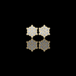 Celestial Bloom Lab Diamond Cluster Stud Earrings with Petal Inspired Floral Geometry