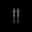 Elegant Butterfly Lab Grown Diamond Drop Earrings with Pave Accents and Bezel Set Round Diamonds
