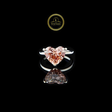 Solitaire Heart Moissanite Diamond Wedding Ring For Her