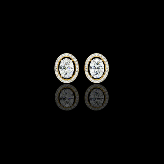Ethical Elegance Lab Grown Oval Cut Diamond Earrings Collection For Cocktail Party