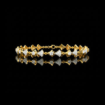 Round Cut Moissanite Diamond Bracelet Custom Design