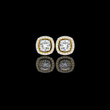 Exquisite Moissanite Cushion Halo Stud Earrings Featuring Round Brilliant Center Stones