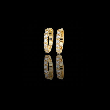 Exquisite Luxury Moissanite Diamond Earring Round Brilliant Cut Luxury Hoops With Elegance