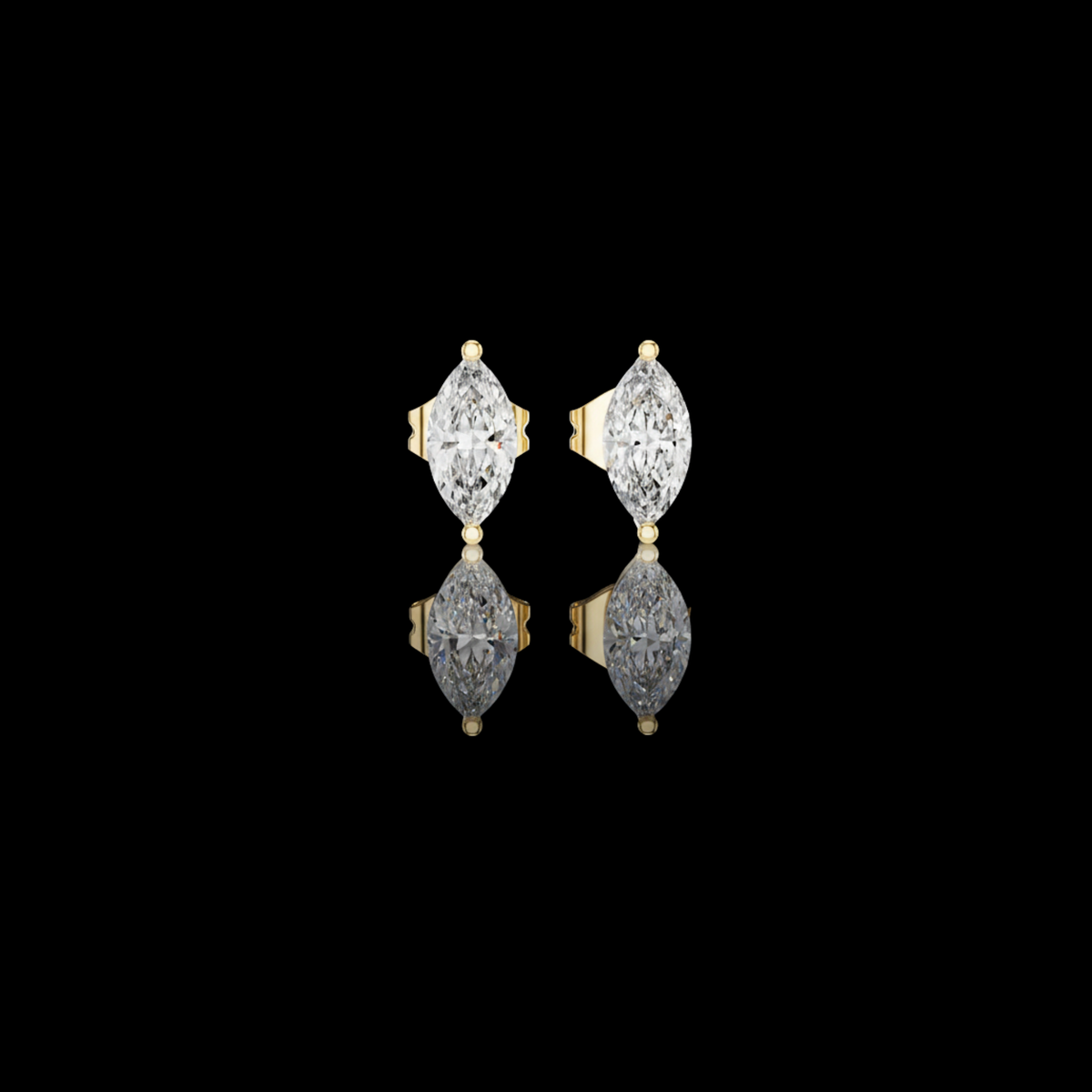 Prestige Edition Marquise Cut Moissanite Diamond Stud Earrings