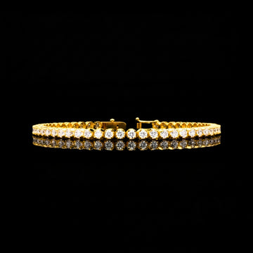 Round Cut Moissanite Diamond Aurora Luxe Tennis Bracelet