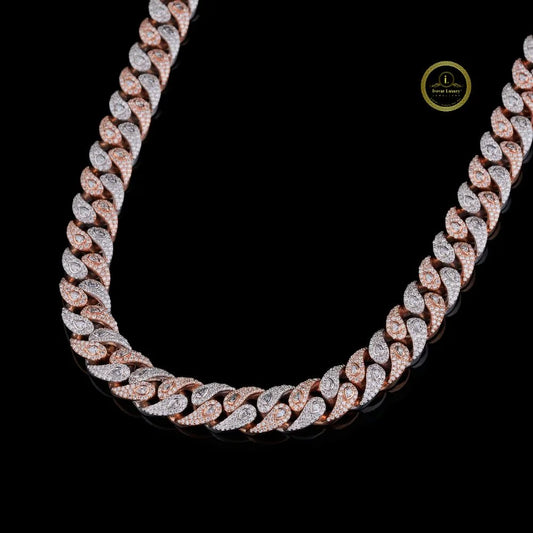 Statement Cuban Link Necklace with Lab Grown Diamonds