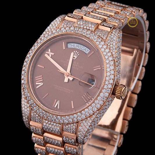 Luxury in Every Tick Discover the Iced Rose Gold Masterpiece by IVEVAR