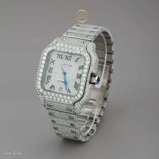 Moissanite Diamond Defense Mode - Full Ice-Out Watch Built for Victory
