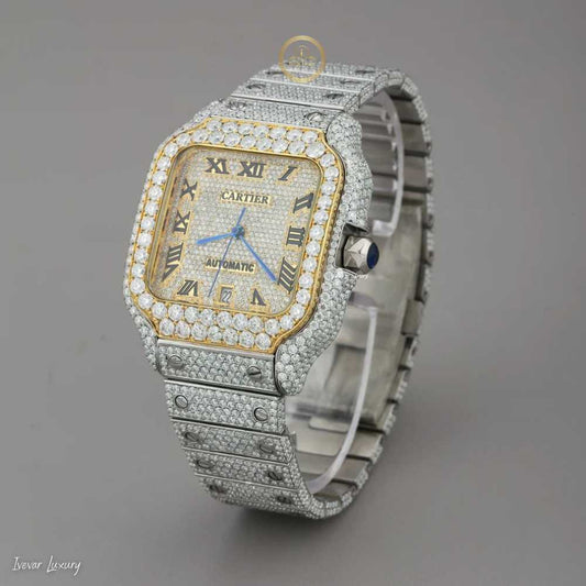 The Golden Majesty — A Moissanite Diamond-Studded Timepiece That Embodies Royal Elegance and Unmatched Craftsmanship