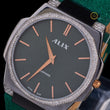 Green Dial Diamond Bezel Suede Leather Men's Watch - View 2