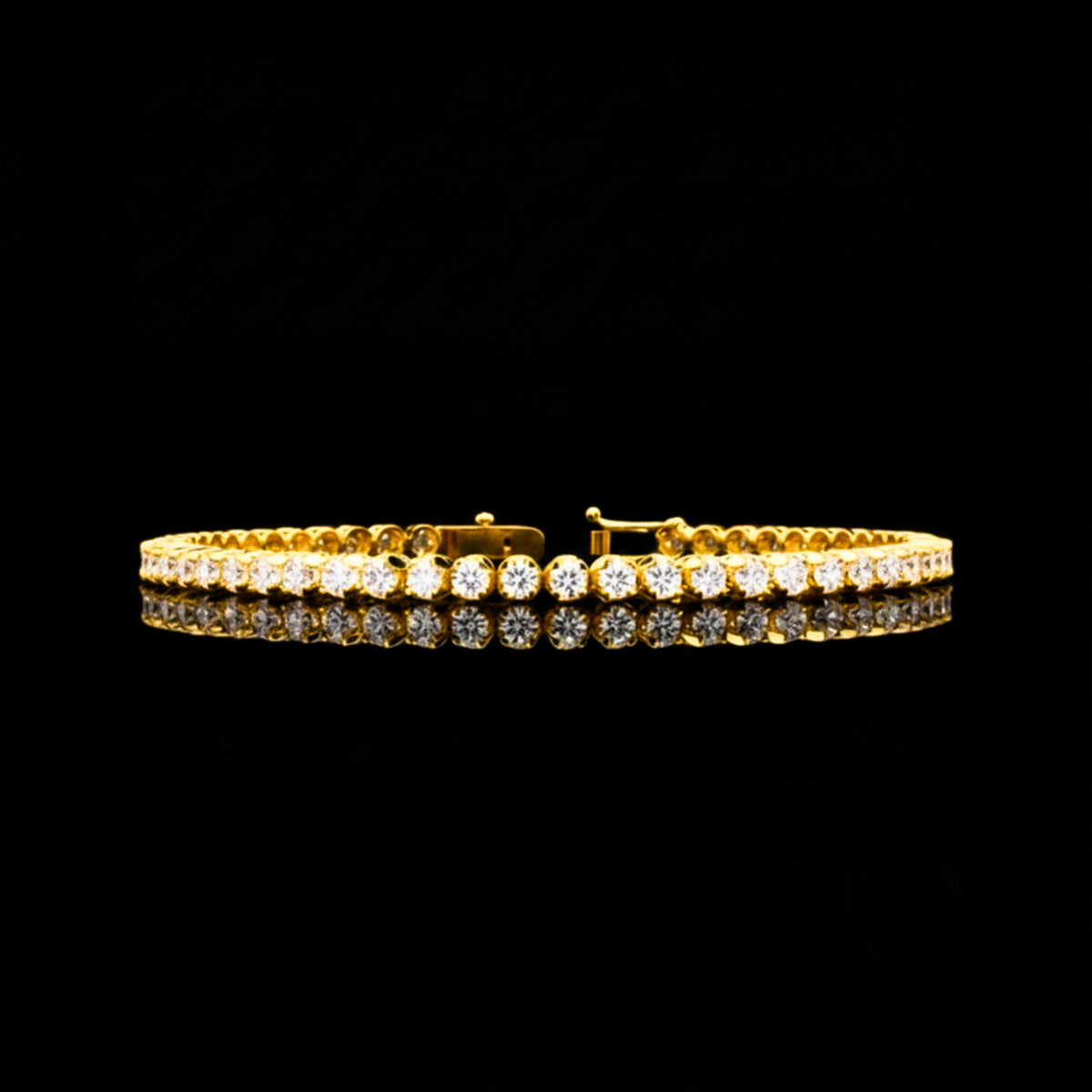 Round Cut Lab Diamond Aurora Luxe Tennis Bracelet