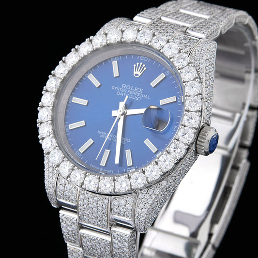 IVEVAR Stainless Steel Moissanite Watch – Fully Iced Out Men's Luxury Timepiece