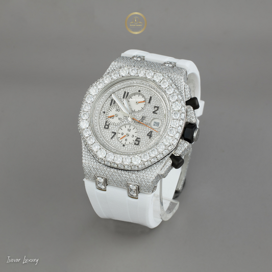 Affordable Luxury: Premium Lab Diamond Watch Half Iced by Ivevar