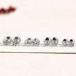 Round Moissanite Diamond Solitaire Stud Earrings - View 2