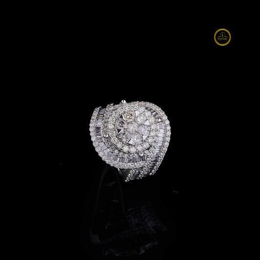 Radiant Swirl Round Lab Grown Diamond Cocktail Ring A Symphony of  By Ivevar