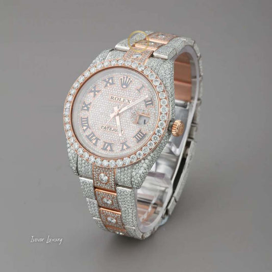 IVEVAR Luxury Men's Watch - Stainless Steel Crystal Quartz Watch for Men Elegant Gift