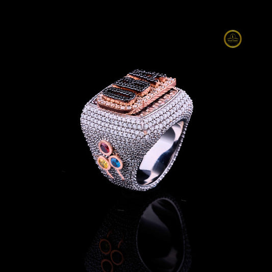 OBA Royal Heritage Ring Lab Grown Crafted in White and Rose Gold By Ivevar