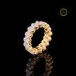 Oval Cut Moissanite Diamond Full Eternity Wedding Band - View 2