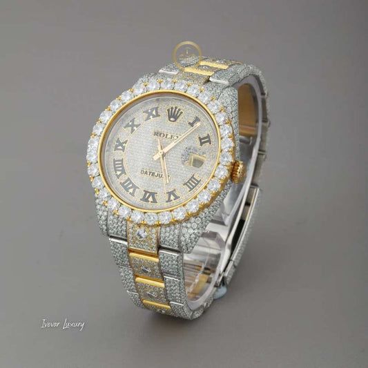 Bling Diamond Watch for Men - IVEVAR Full Iced Out Moissanite Luxury Watch