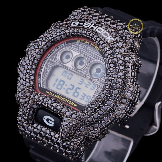 Half Iced Black Diamond Custom Watch By Ivevar Luxury