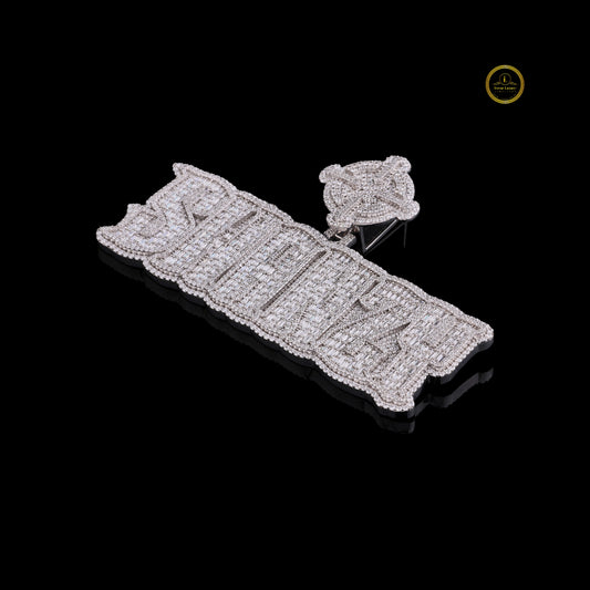 Custom Lab Diamond Pendant with Fully Iced Out Luxury Hip Hop Jewelry Design By Ivevar