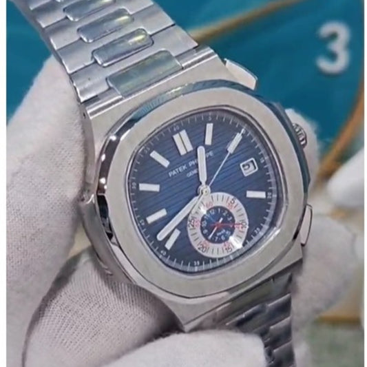 Designed for those who appreciate timeless craftsmanship and bold elegance, this stunning blue-dial