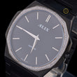 Black Diamond Bezel Minimalist Men's Metal Bracelet Watch - View 2