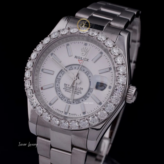 Men’s Fashion Watch Ivevar Bling Quartz with Lab Grown Sparkle