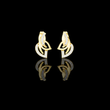 Interwoven Curve Round Lab Grown Diamond Earrings with Sparkle